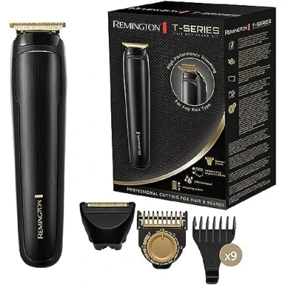 Immagine di Remington Rasoio Elettrico Multiuso 2in1: regolabarba e Tagliacapelli Rifinitore di precisione T, 9 pettini accessori 1,5 25 mm + pettine accessorio regolabile, T Series MB7050