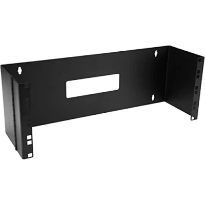 Immagine di StarTech.com Staffa 1U 19&quot; per montaggio a parete Pannello laterale cerniera Rack basculante 19 pollici pannelli patch e apparecchiature di rete poco profonde Capacità 15kg (WALLMOUNTH4)