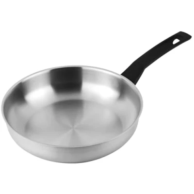 Immagine di Magefesa Essencial Inox, padella di 26 cm diametro, senza rivestimento antiaderente, ecologica, salutare, realizzata in acciaio inossidabile, adatta a tutti i tipi cucina, inclusa l&#039;induzione