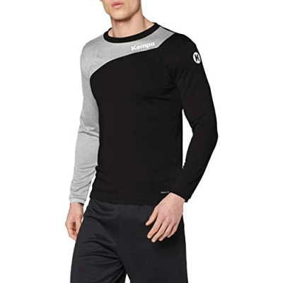 Immagine di Kempa Core 2.0 Maglia a Maniche Lunghe, Uomo, Schwarz/Dark Grau Melange, 3XL