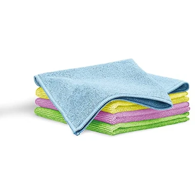 Immagine di Blaumann Set 4 Strofinacci da Cucina in Microfibra, Panni Morbidi per Asciugare, Super Assorbenti, Grandi XXL 40x38,5 cm, la Pulizia di Cucina, Auto, Vetri, Bagno, Riutilizzabili, Multicolore
