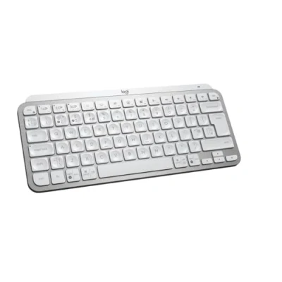 Immagine di Logitech MX Keys Mini tastiera wireless illuminata minimalista, compatta, Bluetooth, retroilluminata, USB C, compatibile con Apple macOS, iOS, Windows, Linux, Android, metallo, grigio chiaro, QWERTY