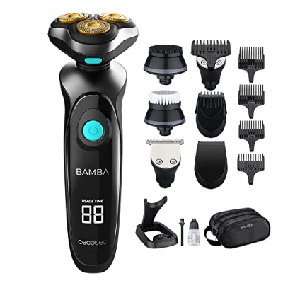 Immagine di Cecotec Rasoio Multigrooming PrecisionCare TwistGroom 10in1 Base di ricarica, batteria al litio, lame in acciaio inox con rivestimento titanio, display digitale e impermeabile