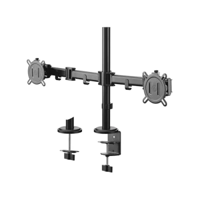 Immagine di One For All Smart Dual black Supporto da tavolo per monitor 33 cm (13) 81,3 (32) Nero Regolabile in altezza, Inclinabile + girevole, Girevole