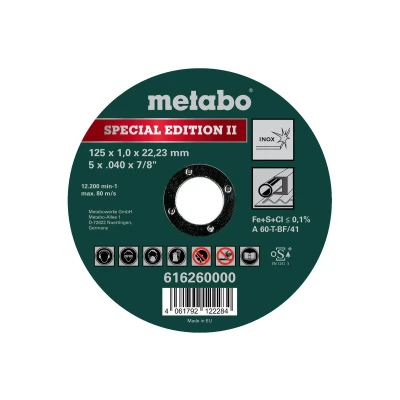 Immagine di METABO SPECIAL EDITION ІІ 616260000 Mola per troncare, Rettificatore ad angolo 12200