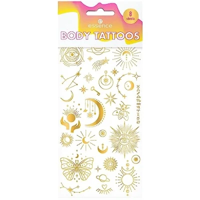 Immagine di Essence Body TATTOOS, n. 01, multicolore, intenso, metallico, opaco, senza acetone, vegano, particelle di microplastica, alcool, confezione da 1 (8 pezzi)