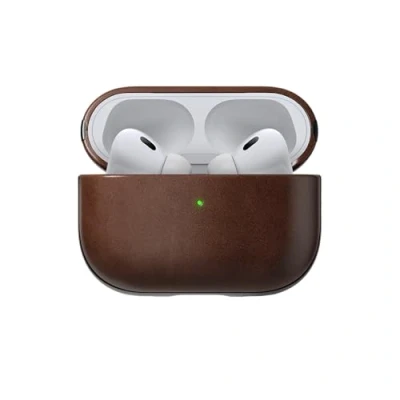 Immagine di Nomad Custodia in Pelle moderna Compatibile con Apple AirPods Pro 2 Horween Marrone