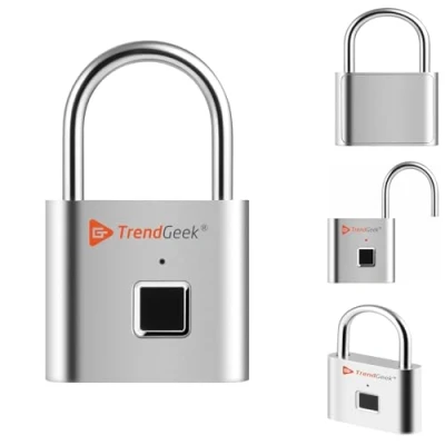 Immagine di TrendGeek Blocco per Impronte Digitali Smart Keyless Sicurezza Serratura Palestra USB Ricaricabile Scuola Locker Lock Porta Dell&#039;armadio Valigia Zaino Armadietti TG 131