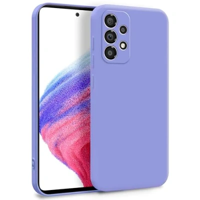 Immagine di MyGadget Cover per Samsung Galaxy A53 5G Custodia in Silicone Morbido a Doppio Strato Case con Protezione Fotocamera &amp; Fodera Interna Antigraffio Lilla
