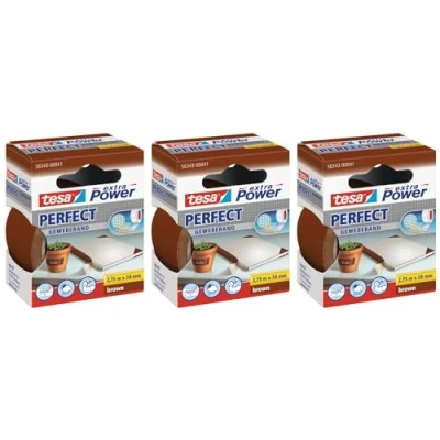 Immagine di tesa PERFECT 56343 00041 03 Nastro in tessuto tesa® extra Power Marrone (L x L) 2.75 m 38 mm 1 pz.