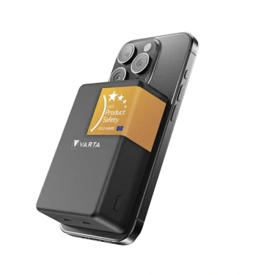 Immagine di VARTA Power Bank 10.000mAh, powerbank magnetico, Mag Pro on Demand, caricabatterie portatile con USB C, compatibile MagSafe e Qi Standard (per compatibilità iPhone Android), grigio