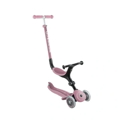 Immagine di Globber GOUP Active ECO Monopattino evolutivo a 3 ruote con sedile, per bambini dai 15 mesi ai 6 anni, rosa