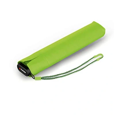 Immagine di Knirps ultra US.050 Slim Manual, ombrello tascabile leggero e piatto, resistente alle tempeste, antivento, 21 cm, Verde fluo, S, Moderno, elegante, vivace, giovane