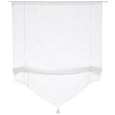 Immagine di Linder 0171/10/338 Tenda regolabile, aspetto di lino, colore bianco 90X165