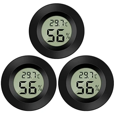Immagine di Thlevel 3PCS Mini Termometro Ambiente Interno Digitale Igrometro Temperatura Umidità Misuratore per Serra, Home, Office (Campo di misura: 50C +70C)