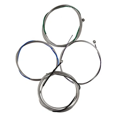 Immagine di Yibuy Silvery Steel Core corde per violoncello 4/4?Full a D g C set nichelato ball end