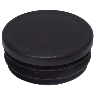Immagine di SKIR&#039;CO Inserti per tubi rotondi da 50 mm, tappi pali di recinzione, in plastica nera, tubi, colore nero RAL 9005, 30 pezzi