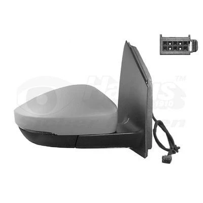 Immagine di Specchio retrovisore esterno Van Wezel 5829818 Dx con la prima mano completo, convesso, per regolazione elettrica specchio, termico