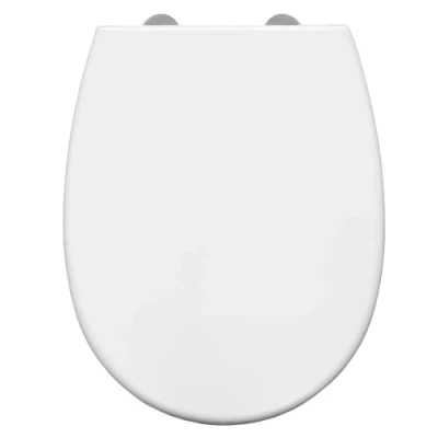 Immagine di Bemis Click&amp;Clean® Silent Soft Close Doppio anello in silicone impedisce schizzi, odori, rumore, scivolamenti brevettato rimovibile facile installazione antibatterico bianco
