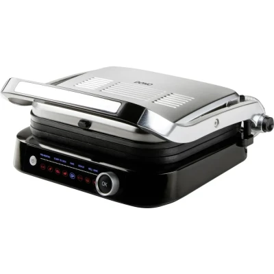 Immagine di DOMO Genius Elettrico Griglia a contatto Rivestimento antiaderente, con display acciaio inox, Nero