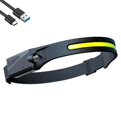 Immagine di VELAMP Torcia frontale LED ricaricabile 2 in 1 con sensore di movimento