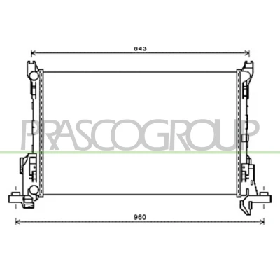 Immagine di PRASCO FT900R001 Radiatore motore Alluminio 750 490 23 Alette di raffreddamento montate meccanicamente RENAULT: Trafic 3, 3 Bus