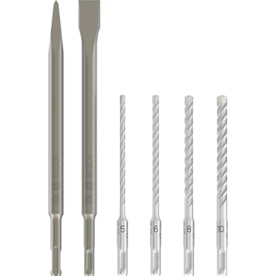 Immagine di Bosch Professional da 6 Pz. Set di Punte per Martelli e Scalpelli Sds Plus 5 (Per Calcestruzzo Muratura, Accessorio Martello Perforatore) Amazon Edition