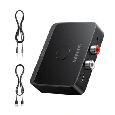 Immagine di UGREEN Ricevitore Bluetooth 6.0 LDAC/SBC/AAC Audio USB C Adattatore 2RCA 3,5 mm HiFi Bassa Latenza Wireless Compatibile con Telefono Tablet Altoparlante Amplificatore