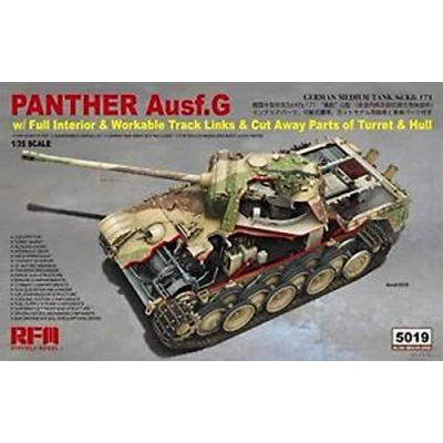 Immagine di YE FIELD MODEL RM5019 Reyfield Models RM 5019 WWII German Panther AUSF.G SD.Kfz.171 con equipaggiamento interno completo, multicolore