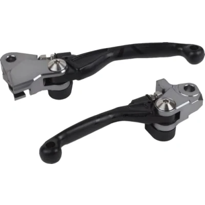 Immagine di POLISPORT 8487200052 Set die Leve pieghevoli infrangibili in alluminio di alta qualità con adattatore compatibile le moto HONDA a colori Nero