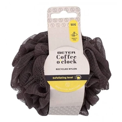 Immagine di Beter spugna da bagno per il corpo, a rete esfoliante. Collezione Coffee O&#039;clock