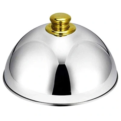 Immagine di RUSTOO Piatto da Portata Cloche Ristorante in Acciaio Inossidabile Coperchio per Alimenti, a Cupola Pranzo Mantenere Il Cibo Caldo