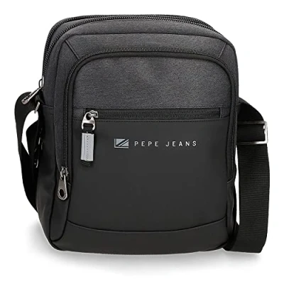 Immagine di Pepe Jeans Jarvis Tracolla Porta Tablet Nero 22x27x8 cm Poliestere con dettagli in finta pelle