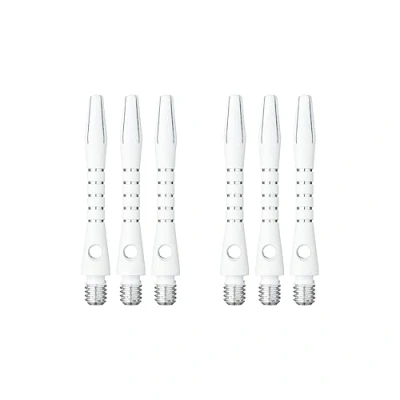 Immagine di RED DRAGON DRX Coated Aluminium Short White Dart Stems (Shafts) 2 Sets per Pack (6 in Total)