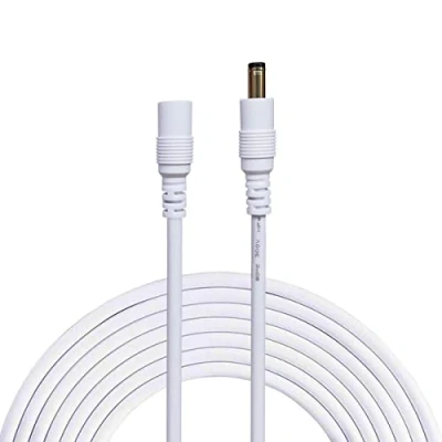 Immagine di Liwinting 1m Cavo di Prolunga DC Maschio a Femmina Alimentazione del Connettore 12V 2,1 mm x 5,5 per Adattatore Potenza, LED, Fotocamera CCTV Monitor e più Bianco