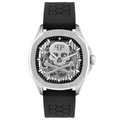 Immagine di Philipp Plein Orologio Analogico Automatico Uomo con Cinturino in Silicone PWRAA0123