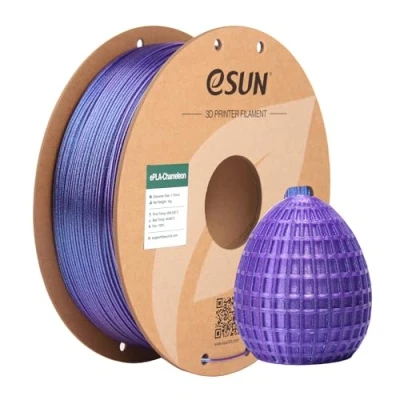 Immagine di eSUN Filamento Chameleon PLA 1,75 mm, per Stampanti 3D Glitterato, Precisione Dimensionale +/ 0,05 Bobina da 1 kg (2,2 libbre) 3D, Viola Nebula