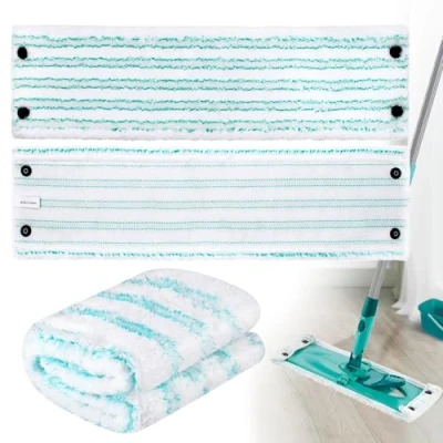 Immagine di Set di 3 panni ricambio compatibili con Leifheit Combi/Clean Twist M Micro Duo mop, in microfibra, adatto per lavatrici, rivestimento tutti i tipi pavimento