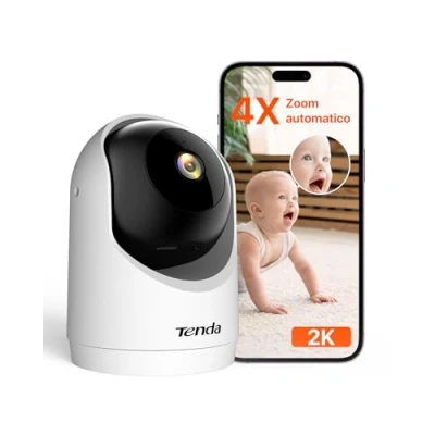 Immagine di Tenda Telecamera Wi Fi Interno 2K FHD, Videocamera Sorveglianza con 360 Visuale, Rilevamento di Persone/movimento e notifiche, Webcam Sicurezza per Bambini/Anziani/Cani,Visione Notturna, CP3V3.0