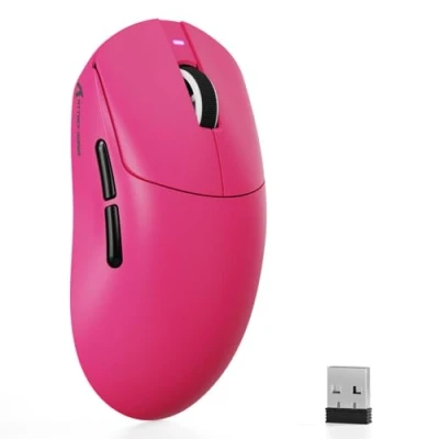 Immagine di ATTACK SHARK X8 SE Mouse da Gaming Wireless, Leggero 55g, Sensore PAW3311, Chip BK52820, 25.000 DPI, Connessione BT/2,4G/USB C, 80 Milioni di Click, 500mAh, Driver Web per PC/MacRosso Bacca