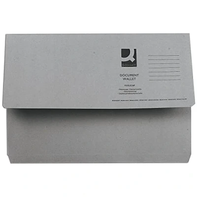 Immagine di Q CONNECT KF23013 Portafoglio per documenti, 285 g/mq, colore: Grigio