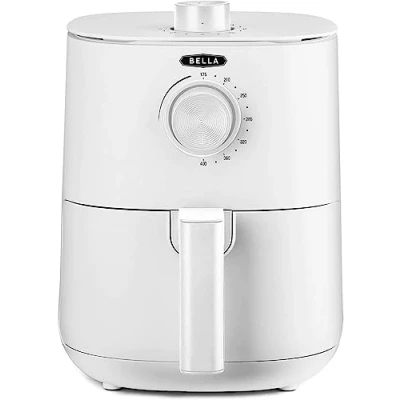 Immagine di BELLA Friggitrice ad Aria Manuale da 3 L, Multifunzione 5 in 1 con Vassoio e Cestello Antiaderenti Rimovibili Lavabili Lavastoviglie, 1400 Watt, Bianco Opaco