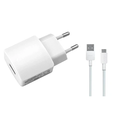 Immagine di Huawei Original Adattatore di Ricarica HW 050100e2 W + Cavo Dati Ascend P9 Lite/P8/P7/P6/Lite/mini/Mate 8/Mate 7/Mate S travelcharger Caricatore 1 A in Bianco Micro USB