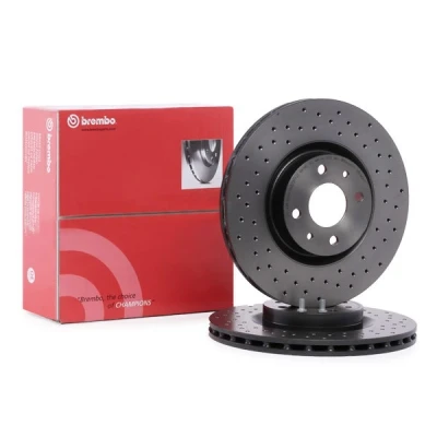 Immagine di BREMBO COATED DISC LINE 09.C645.11 Disco freno 284 22 4 perforato/ventilazione interna rivestito ABARTH: 500C / 595C 695C Cabrio