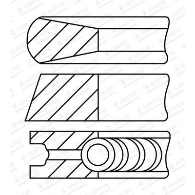 Immagine di GOETZE ENGINE 08 431900 10 Kit Fasce Elastiche 83 HYUNDAI: Tucson, i30 I Station Wagon, KIA: cee‘d Hatchback mister auto, norauto, autozona