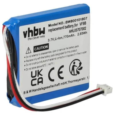Immagine di vhbw batteria sostituisce TomTom VF9B, AHL03707002 per navigatore GPS (770mAh, 3,7V, Li Ion)