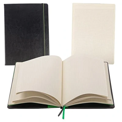 Immagine di WINTEX Notebook A4 Taccuino con Pagine a Quadretti Perforate 96 Quaderni Compatti in Similpelle per Scuola o Lavoro Utilizzabile Come Diario Personale Nero