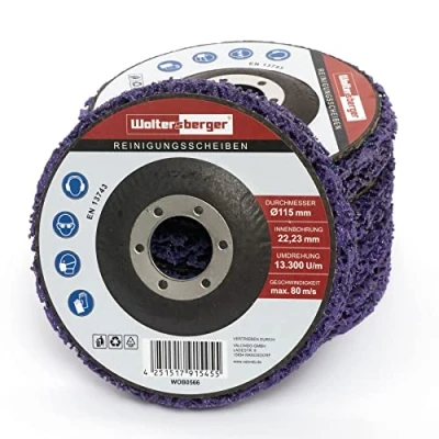Immagine di Woltersberger® Dischi CSD, 5 Pezzi 115 mm Disco di Pulizia Smerigliatrice Angolare Set per la Pulizia, in Tessuto Nylon