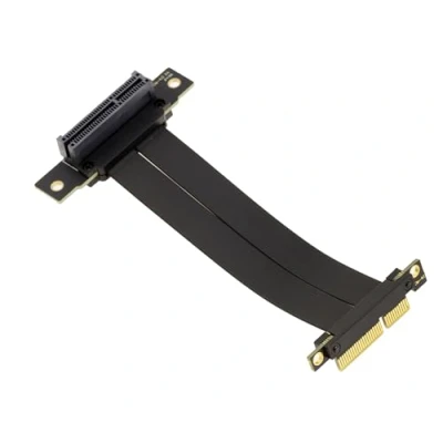Immagine di KALEA INFORMATIQUE Cavo a nastro di espansione PCI Express Gen 4.0, una porta PCIe x4 maschio femmina, con larghezza banda 64 GT/s