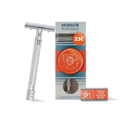 Immagine di Merkur 23.001, Rasoio manuale con manico lungo, design cromato
